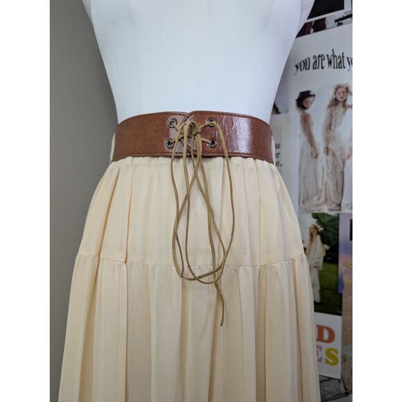 Lace Up Western Boho Skirt - Picture 2 of 6